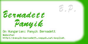 bernadett panyik business card